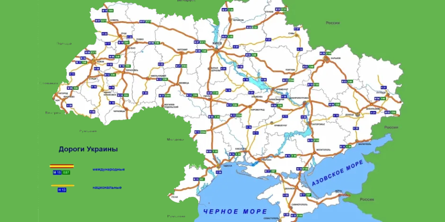 Автомобильная карта Украины: как проложить маршрут